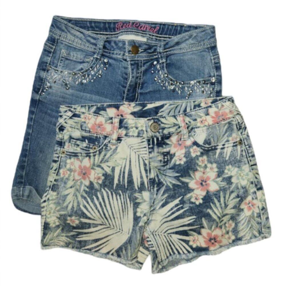 Red Camel || Cherokee Girls Jean Shorts || Set of 2 || Large